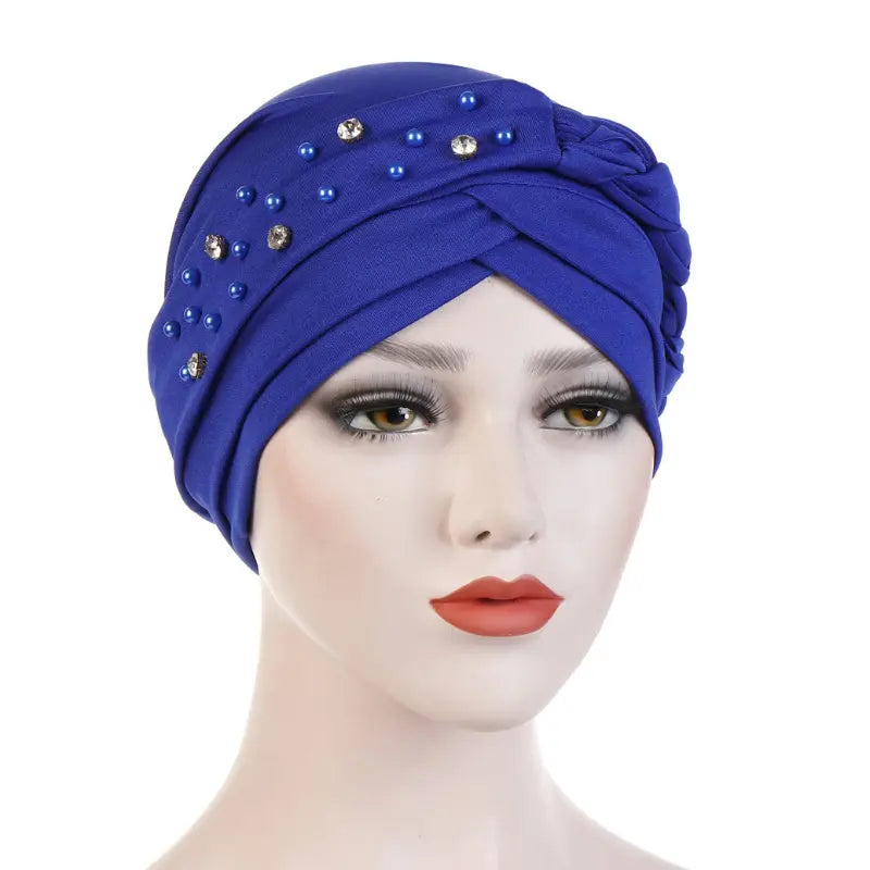 Single Braid Half Jeweled Turban