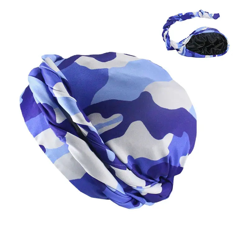 Camouflage Satin Lined Durag Wrap