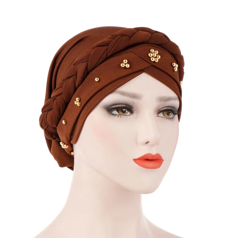 360 Beaded Braid Turban