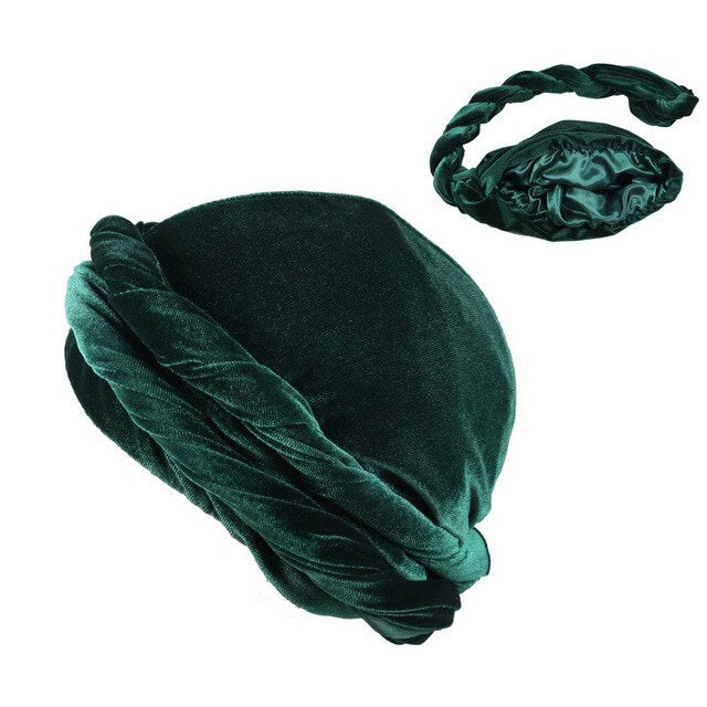 Velvet Satin Lined Turban