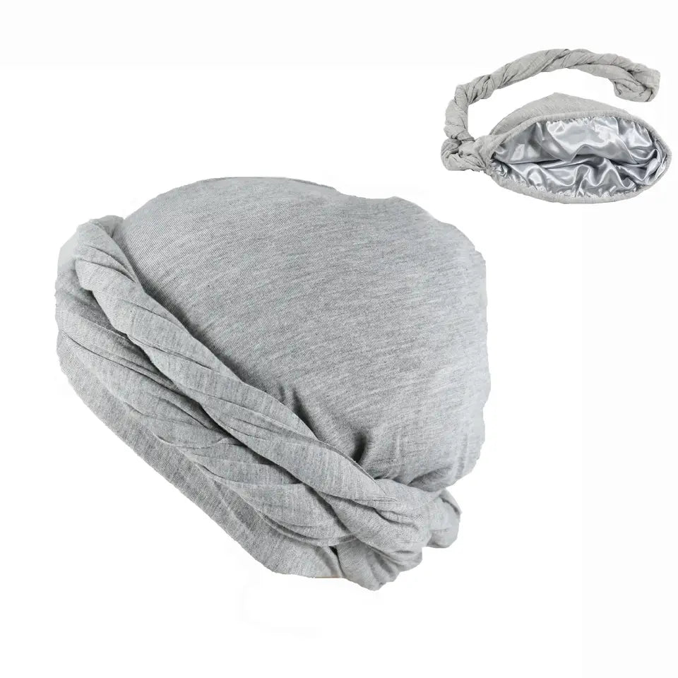 Solid Satin Lined Turban