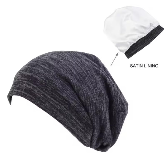 BreezeEase Patterened Satin-Lined Beanie