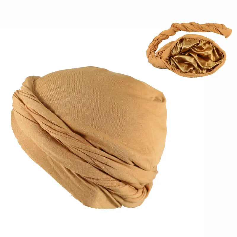 Solid Satin Lined Turban