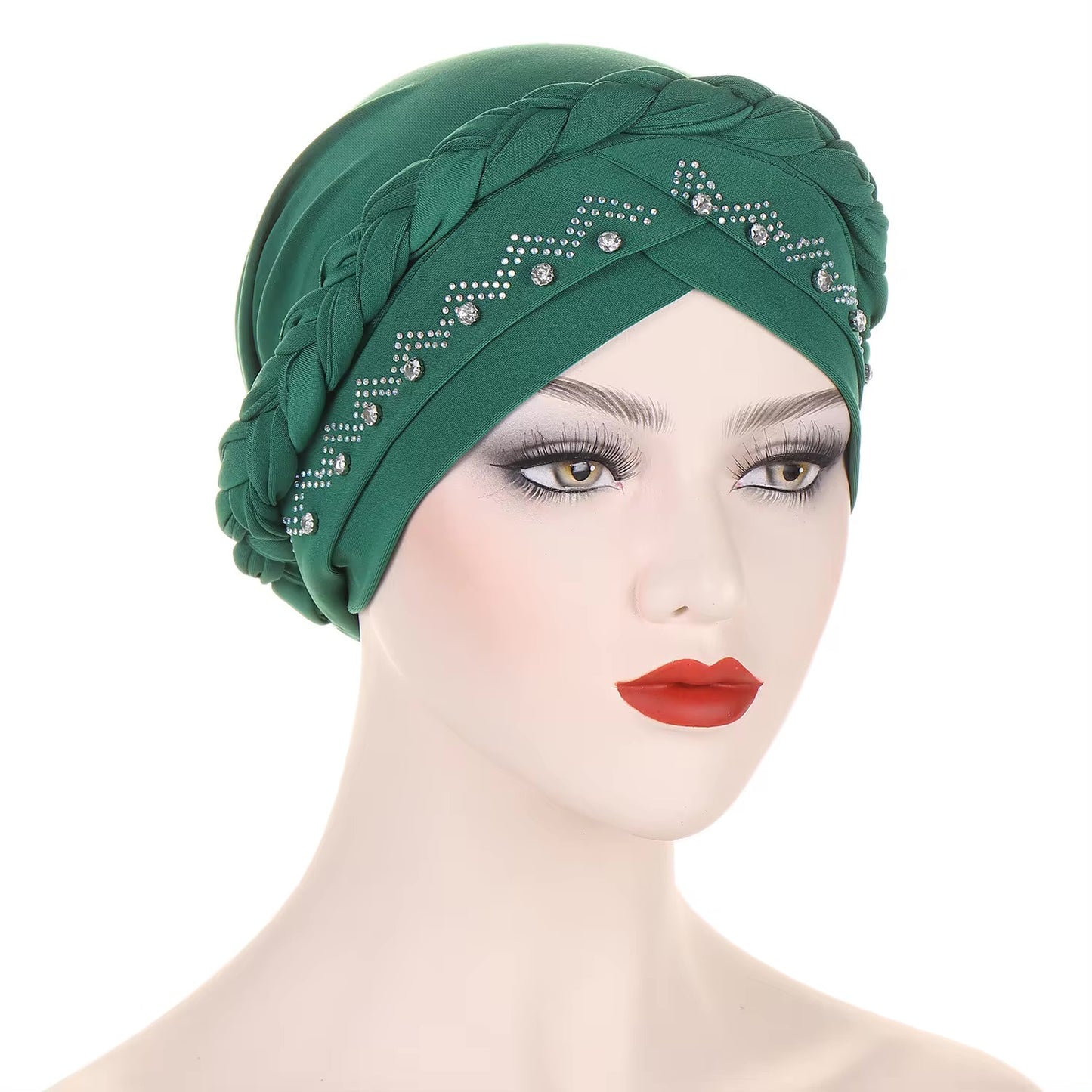 Single Braid 360 Jeweled Turban