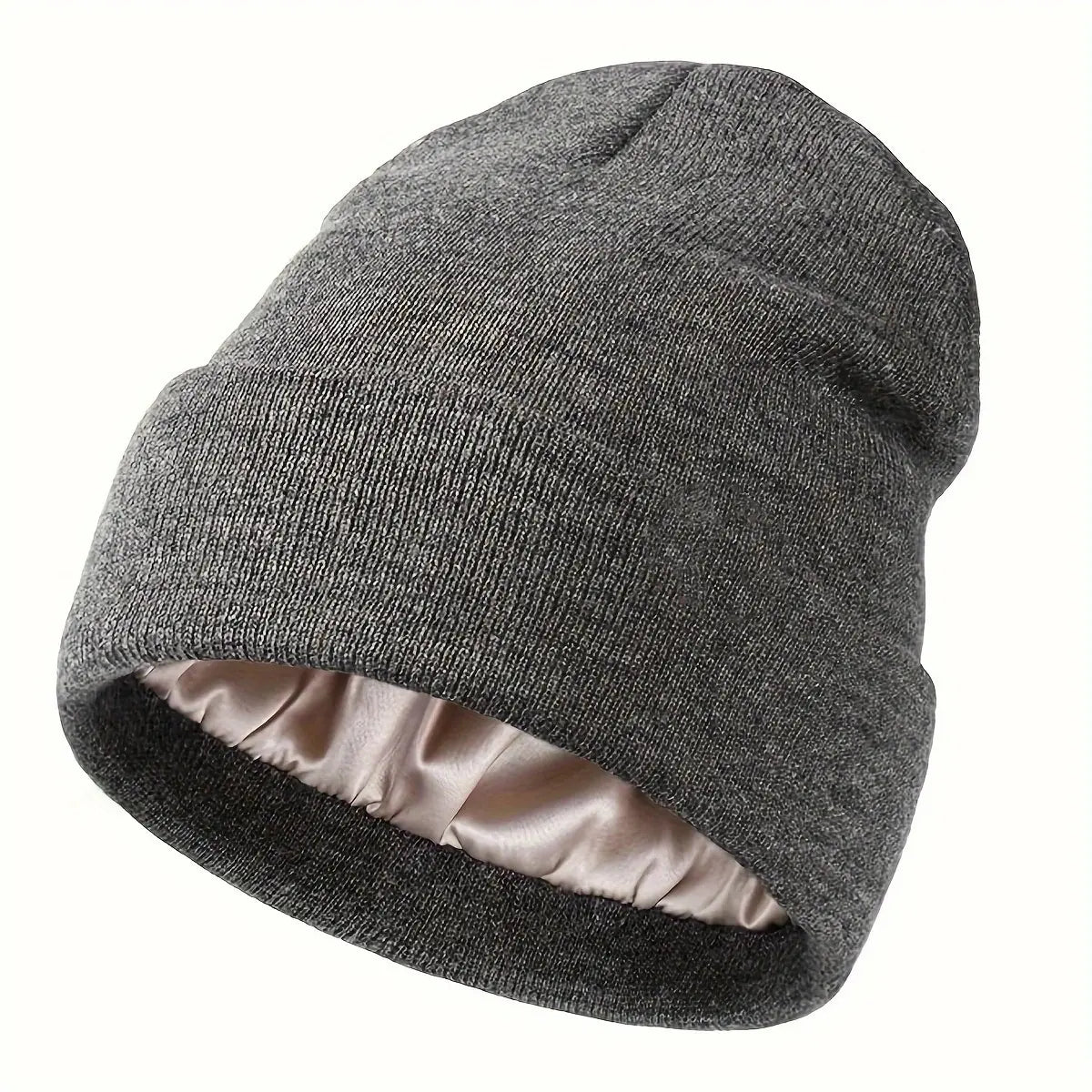 Satin Lined Knit Cap