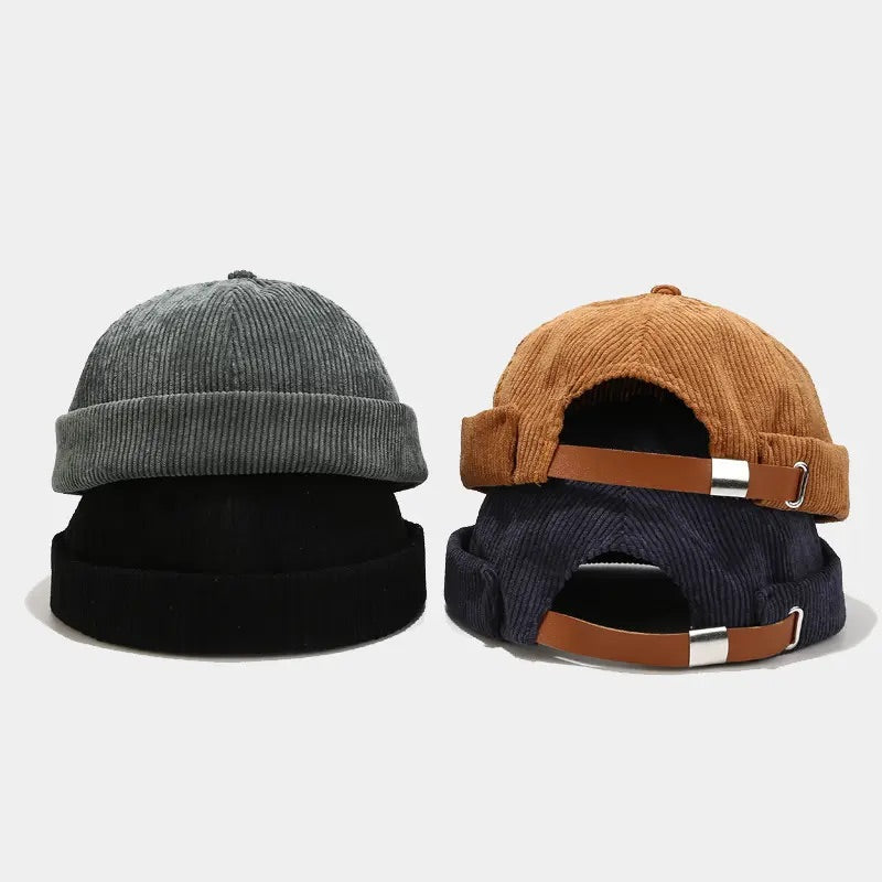 Brimless Corduroy Hat