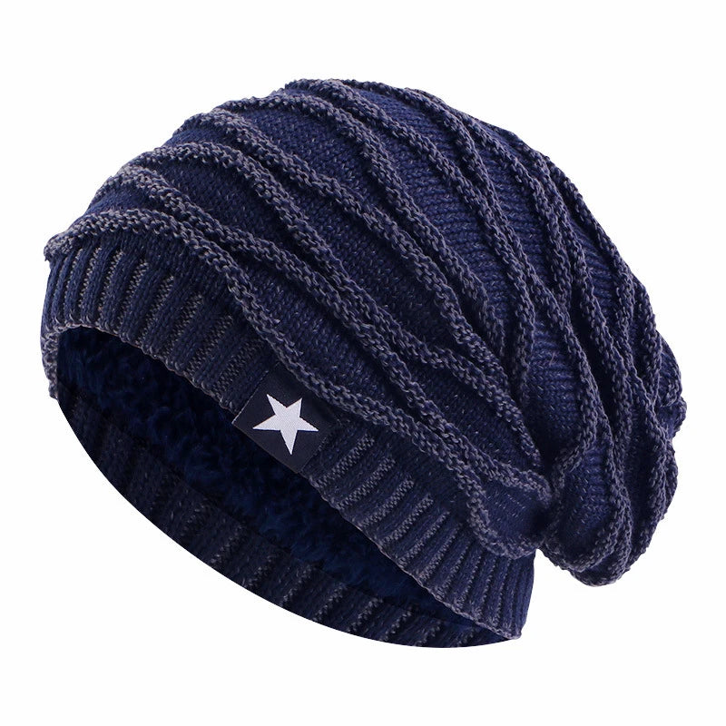 Cross Knit Satin Fleece Hat