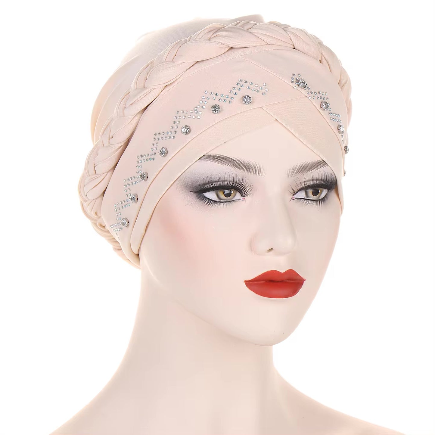 Single Braid 360 Jeweled Turban