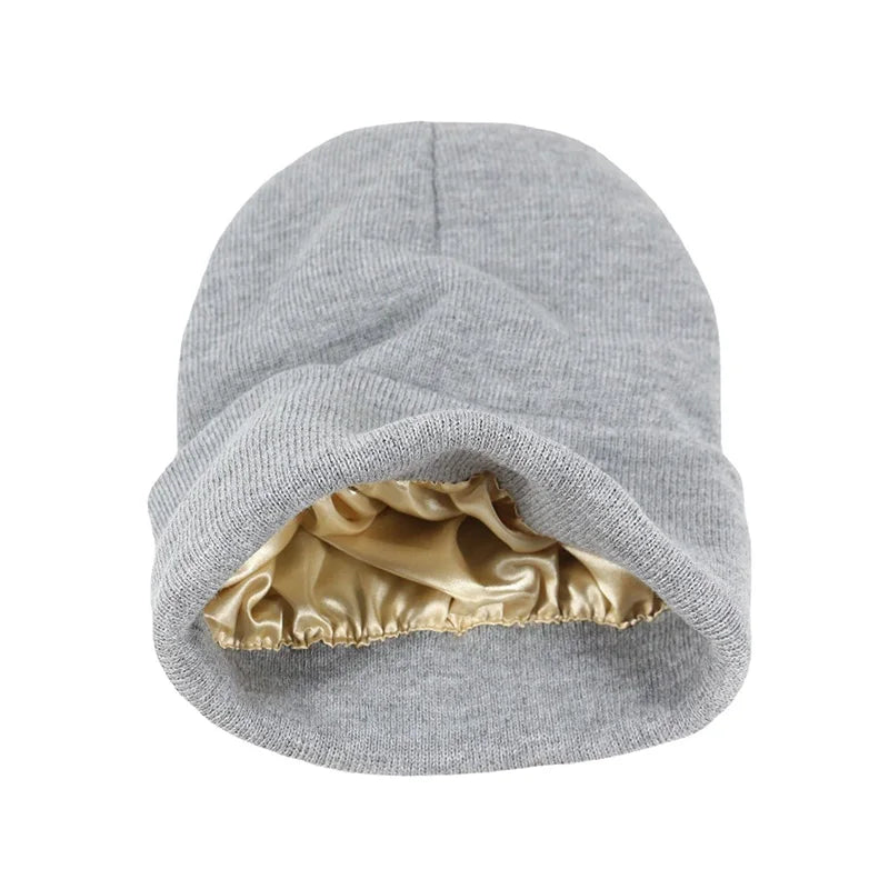 Satin Lined Knit Cap