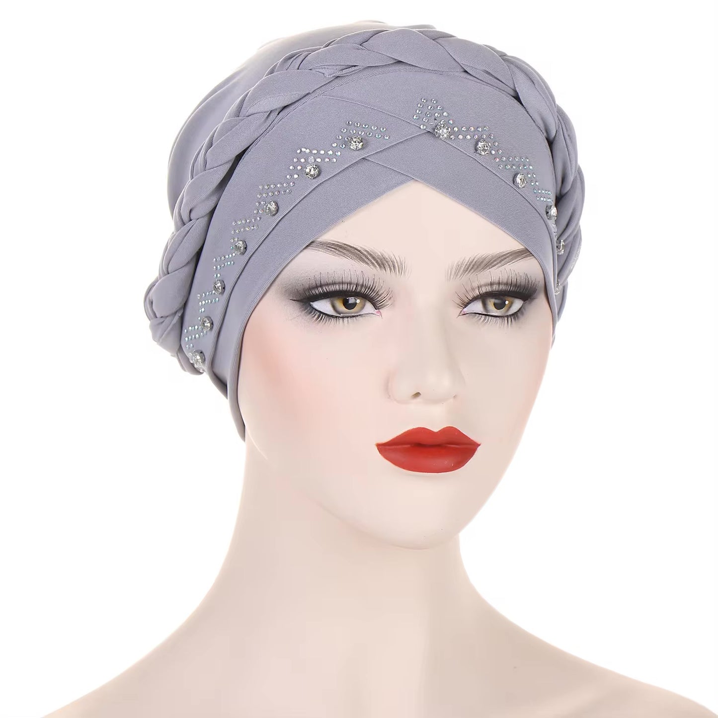 Single Braid 360 Jeweled Turban