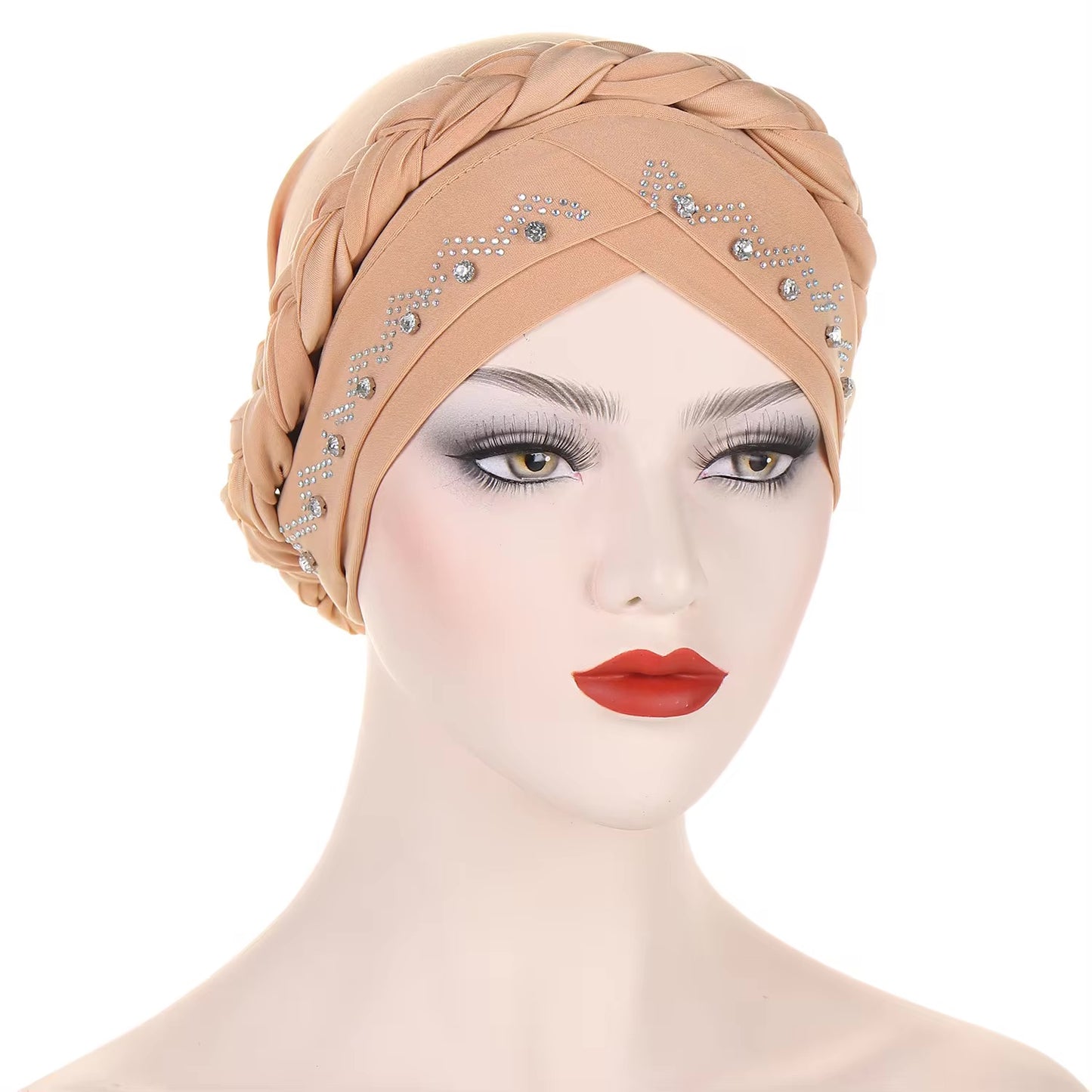 Single Braid 360 Jeweled Turban