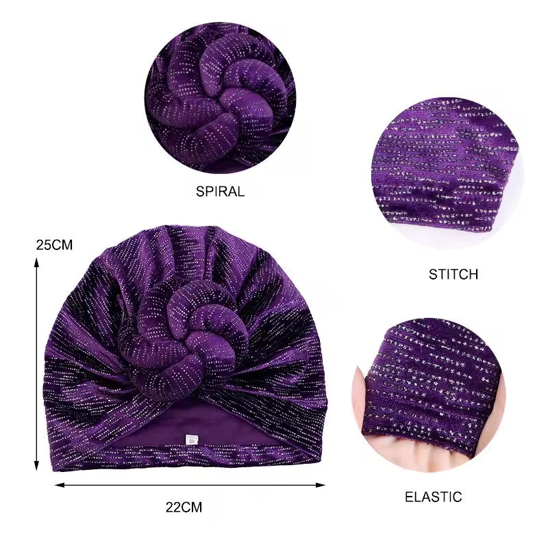 Velvet Vogue Pre-Knotted Turban
