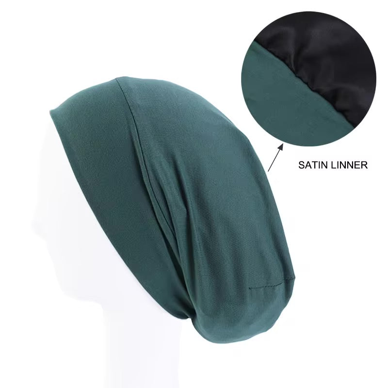 BreezeEase Solid Satin-Lined Beanie