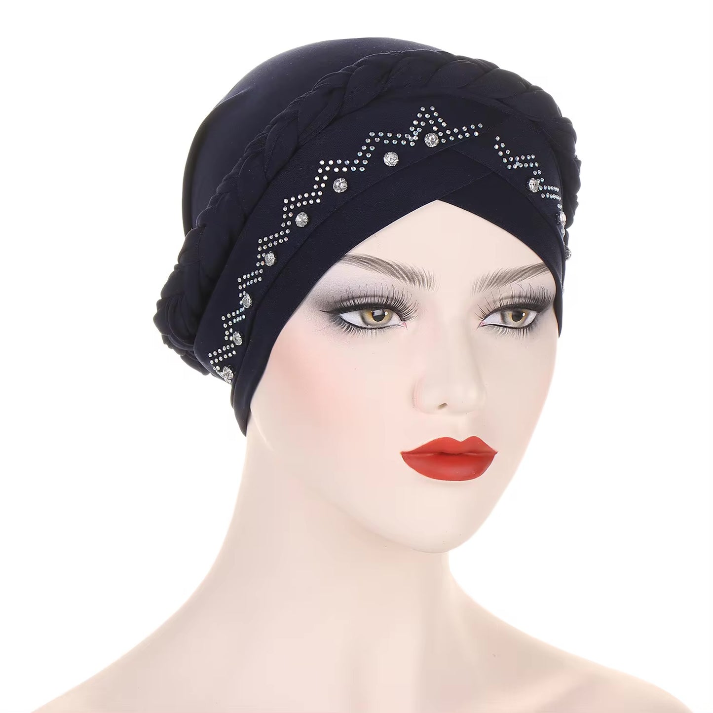 Single Braid 360 Jeweled Turban