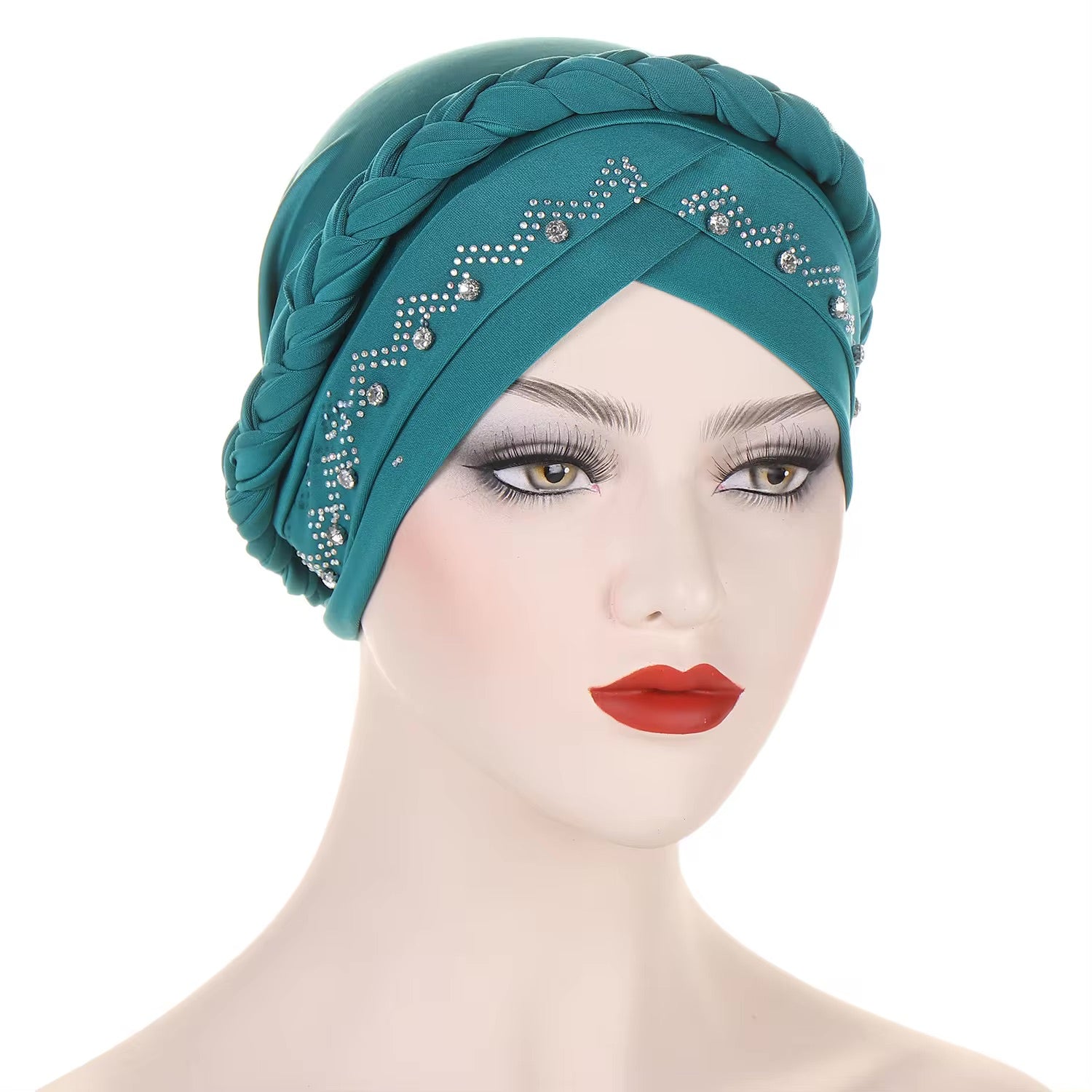 Single Braid 360 Jeweled Turban