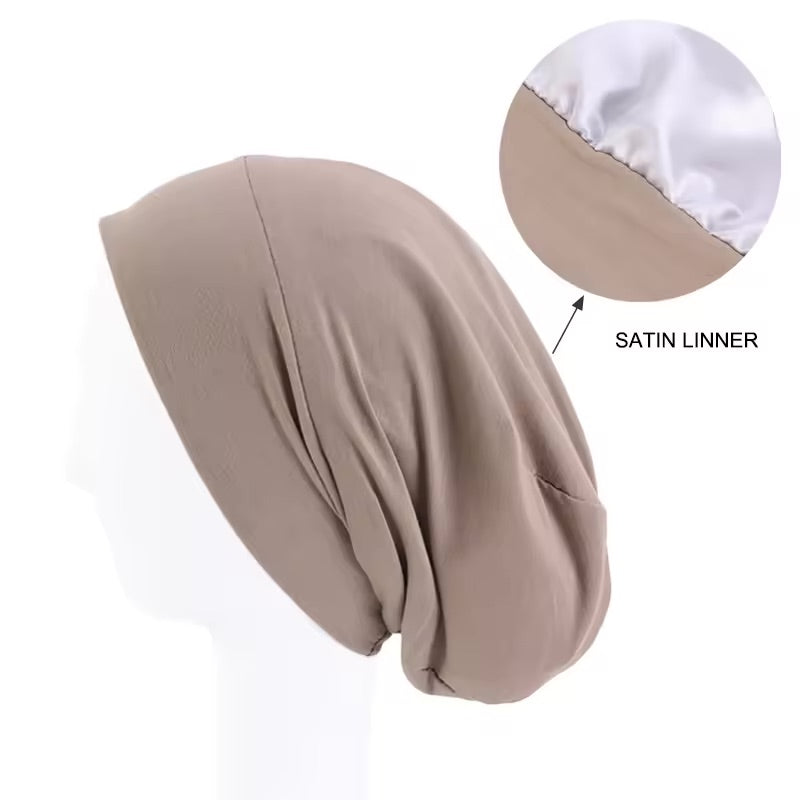 BreezeEase Solid Satin-Lined Beanie