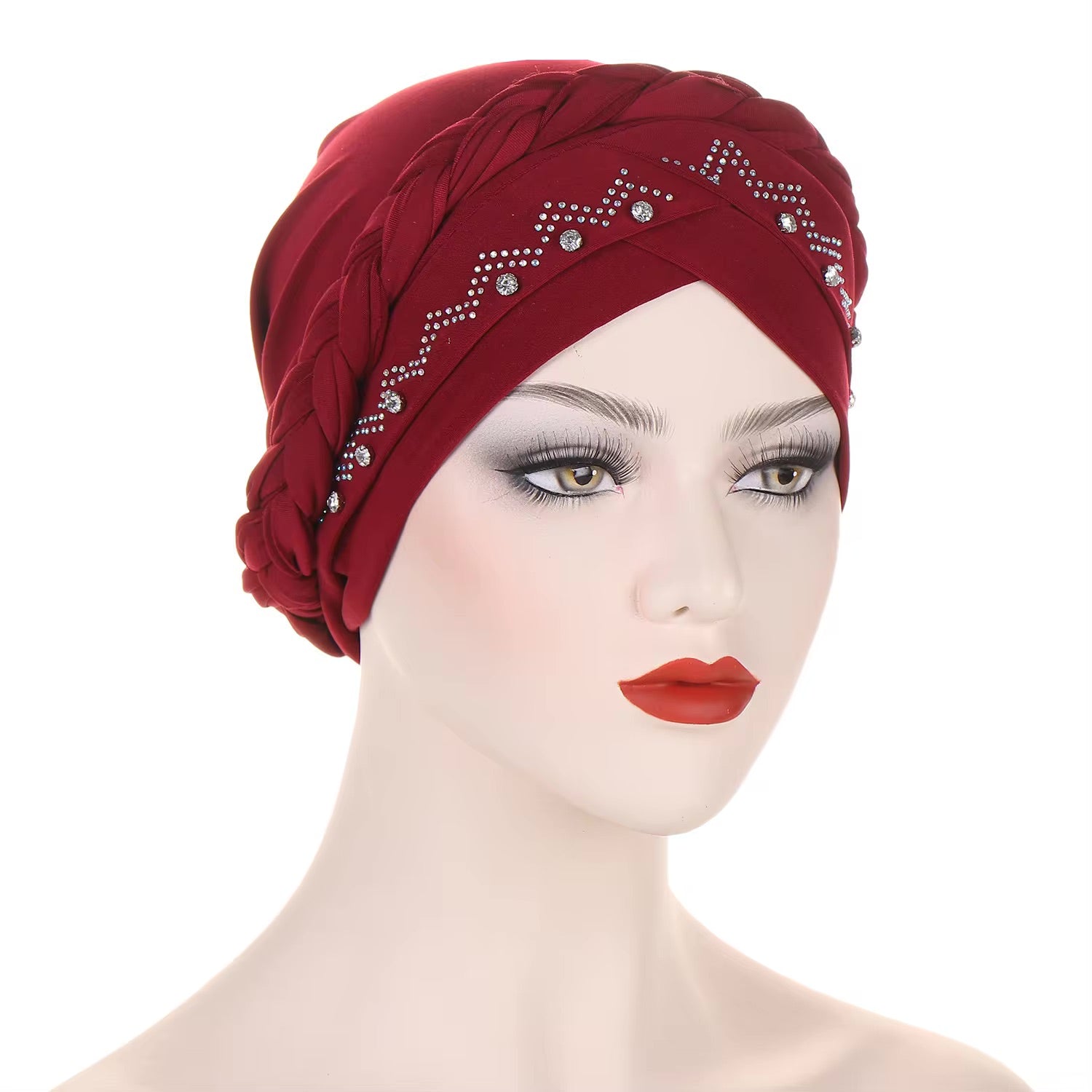 Single Braid 360 Jeweled Turban
