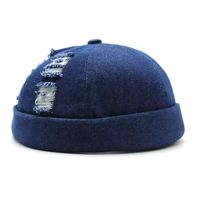 Brimless Denim Cap