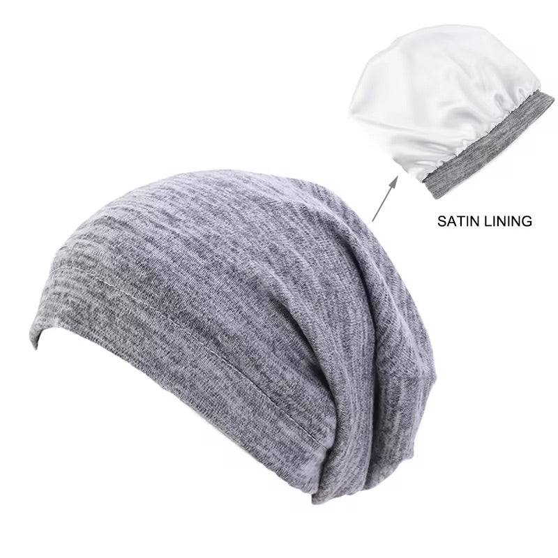 BreezeEase Patterened Satin-Lined Beanie