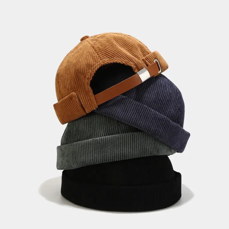 Brimless Corduroy Hat