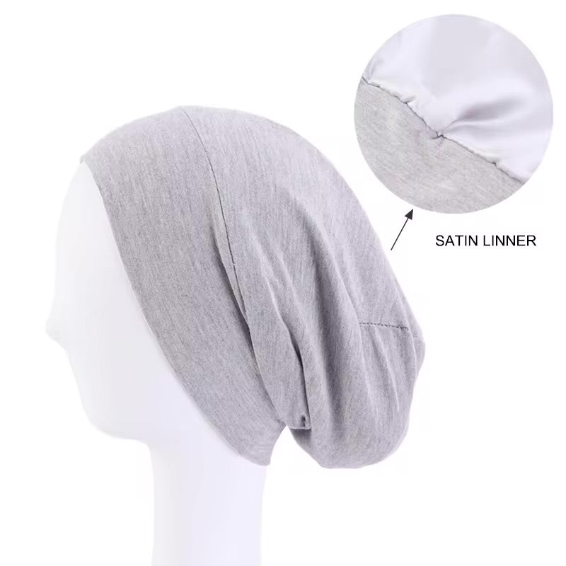 BreezeEase Solid Satin-Lined Beanie