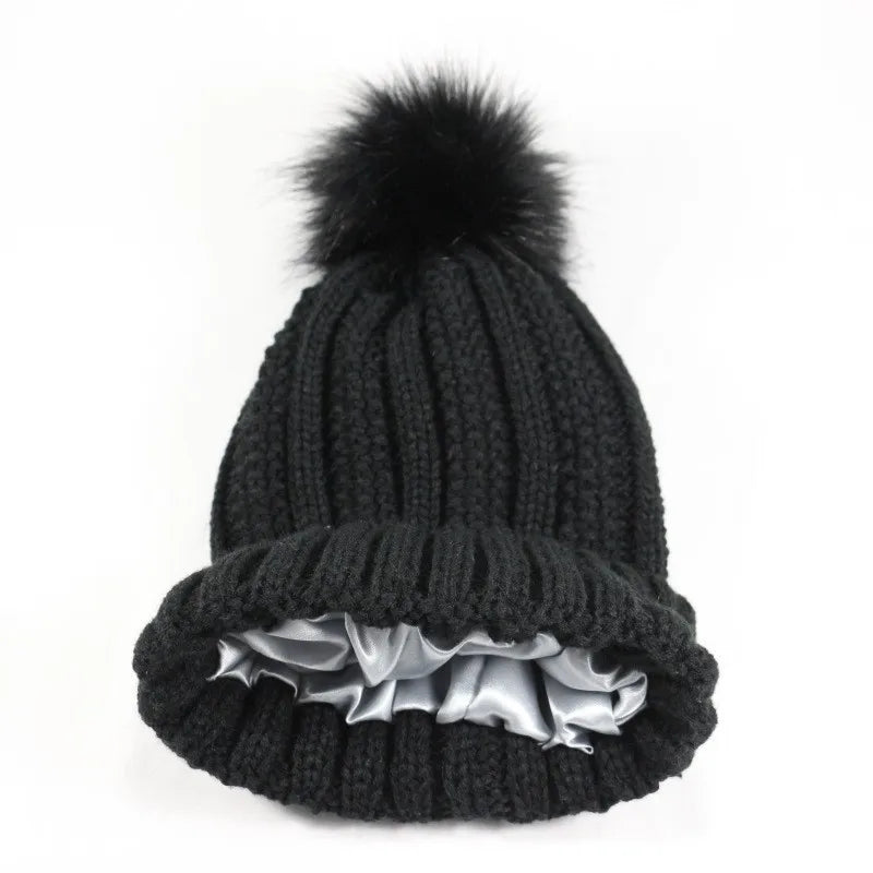 Satin Lined Puffer Hat