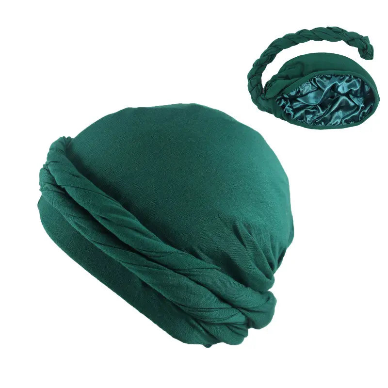 Solid Satin Lined Turban