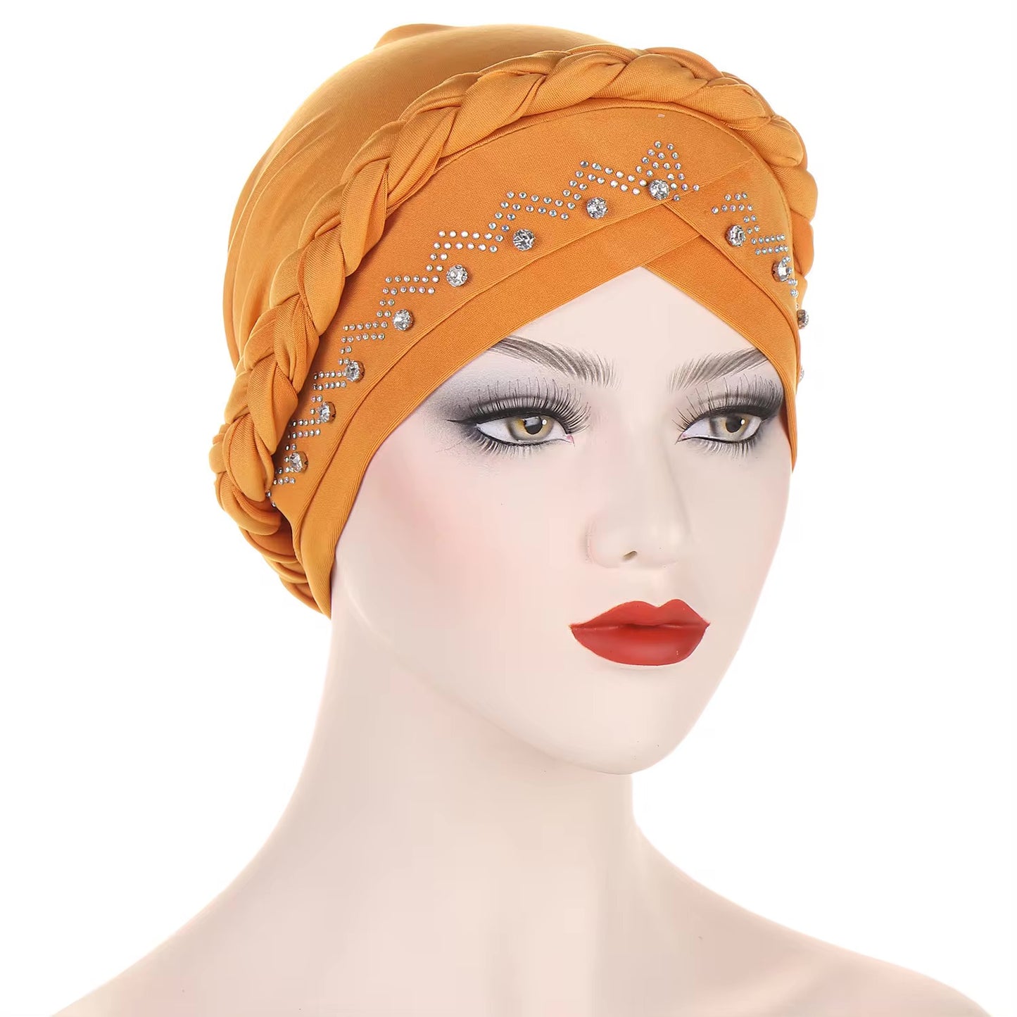 Single Braid 360 Jeweled Turban