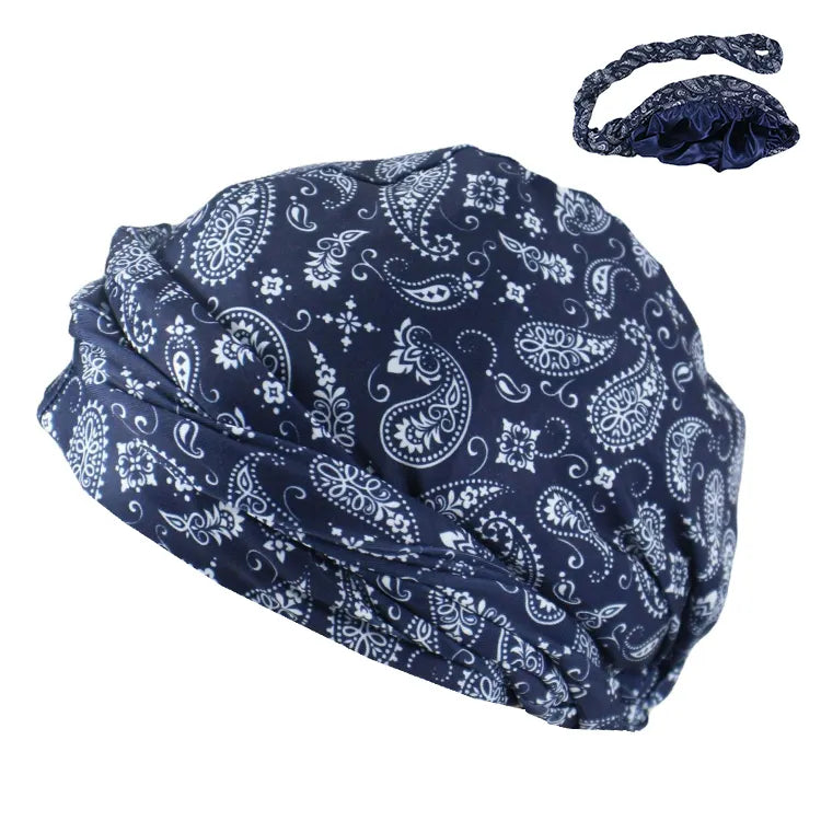 Satin Lined Bandana Wrap