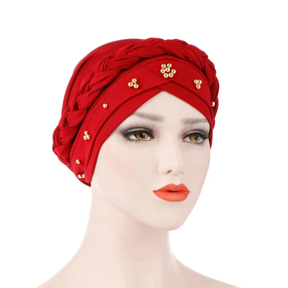 360 Beaded Braid Turban