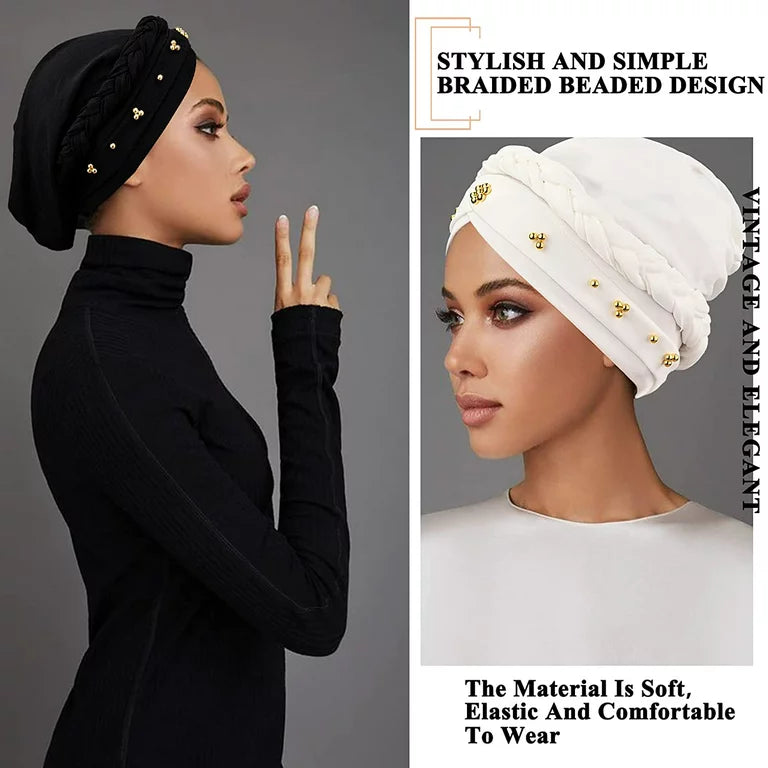 360 Beaded Braid Turban